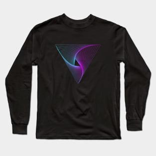 Geometric Abstract, Shapes, Artwork, Creative Design, Triangle Design Long Sleeve T-Shirt